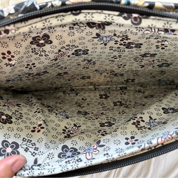 Vera Bradley Black Holland Garden Quilted Cotton Laptop Organizer up to 17” EUC - Picture 5 of 14